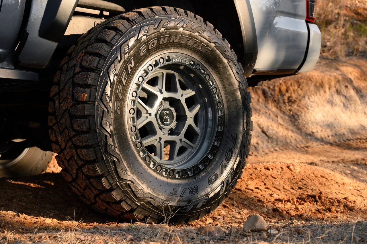 Black Rhino Kelso 17x9 6x5.5 Battleship Gray W/ Black Ring Wheel 17" 0mm Rim