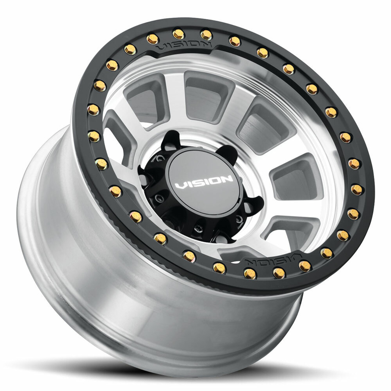 17" Vision Off-Road 350 Ojos Machined Wheel 17x9 5x5.5 Rim -40mm