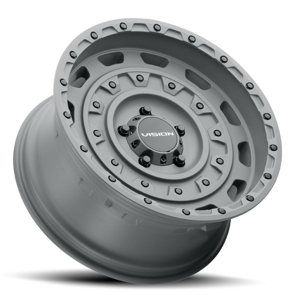 Set 4 18" Vision Off-Road 403 Tactical Thrashed Gun Metal 18x9.5 6x5.5 Rim -18mm