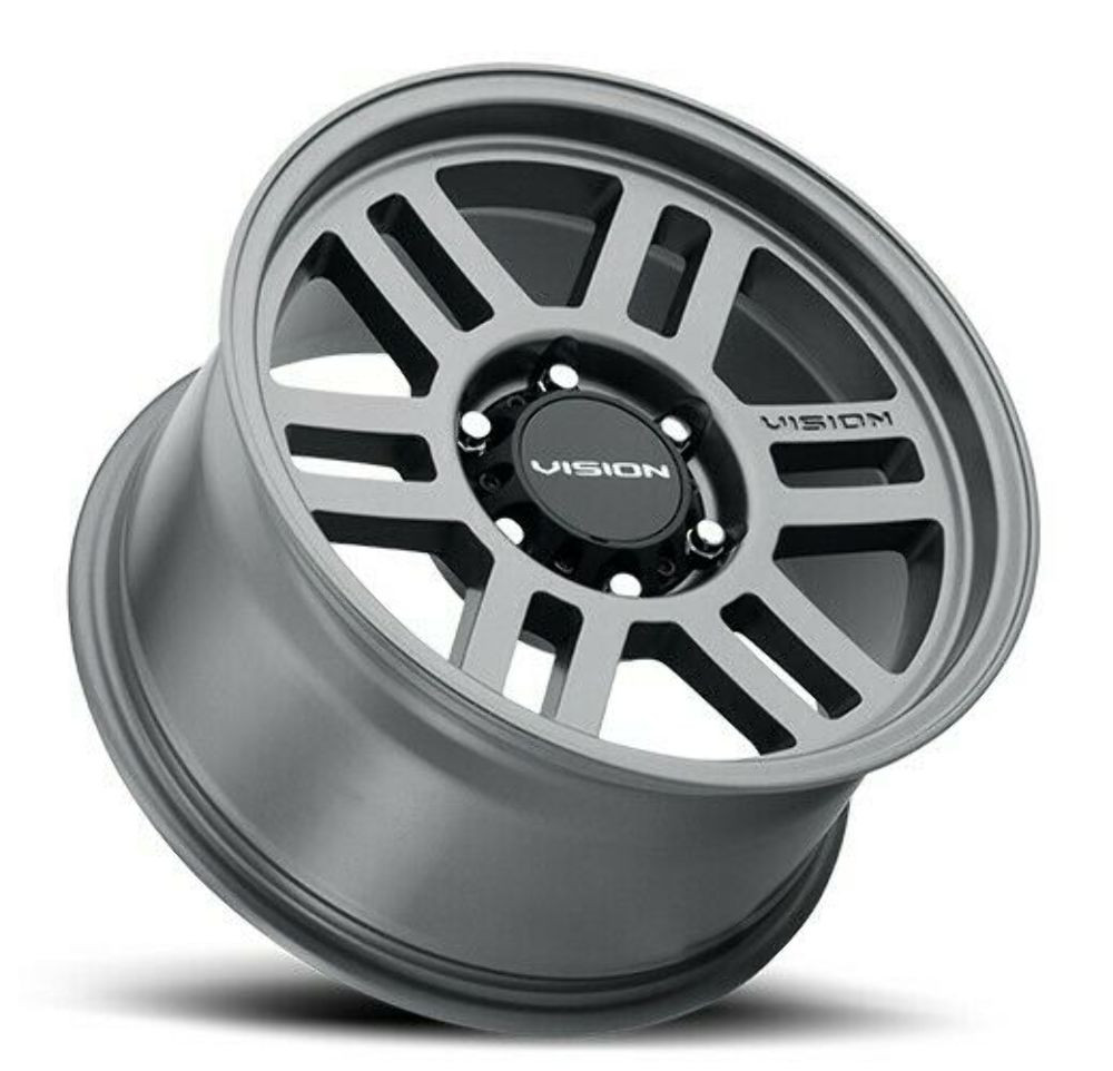 Set 4 17" Vision Off-Road 355 Manx 2 Overland Satin Grey Wheels 17x9 6x135 0mm