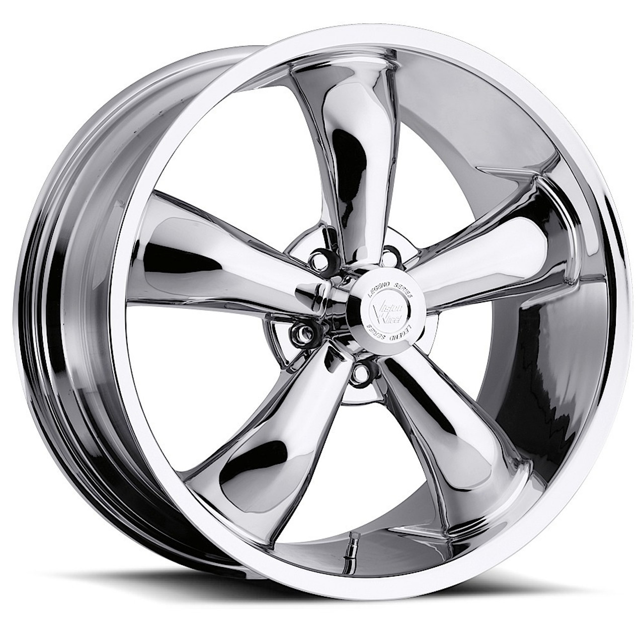 20" Vision American Muscle 142 Legend Chrome Wheel 20x9.5 5x4.75 0mm Vintage Rim