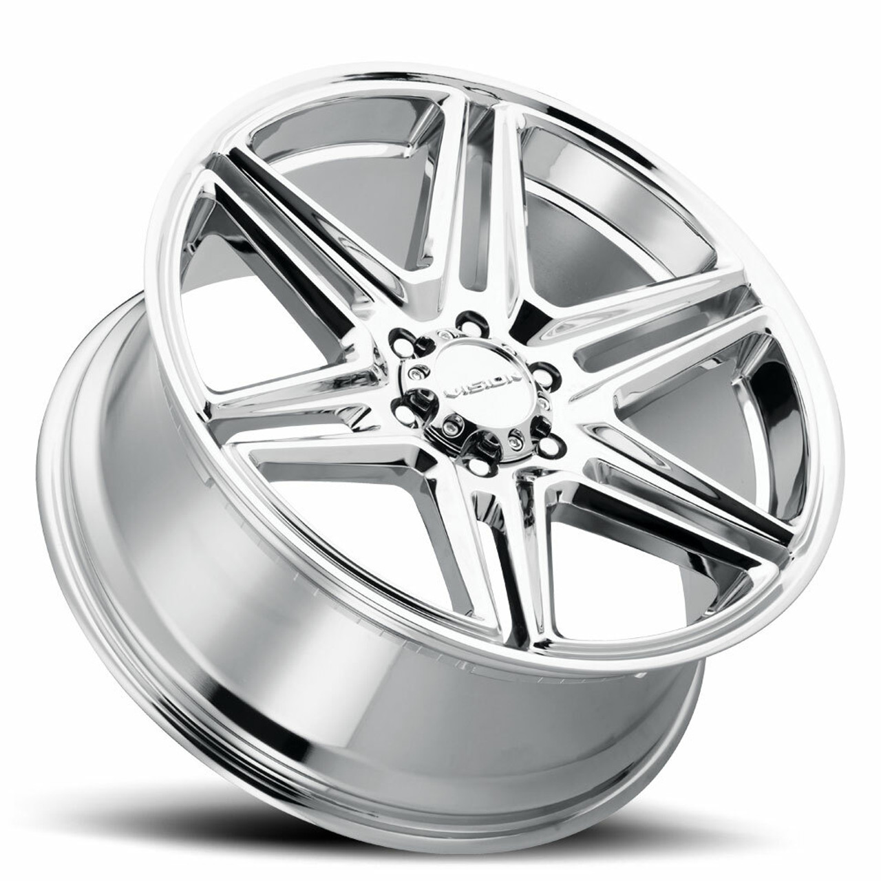 20" Vision Street 476 Wedge Chrome Wheel 20x9 6x120 30mm For Chevy GMC Truck Suv
