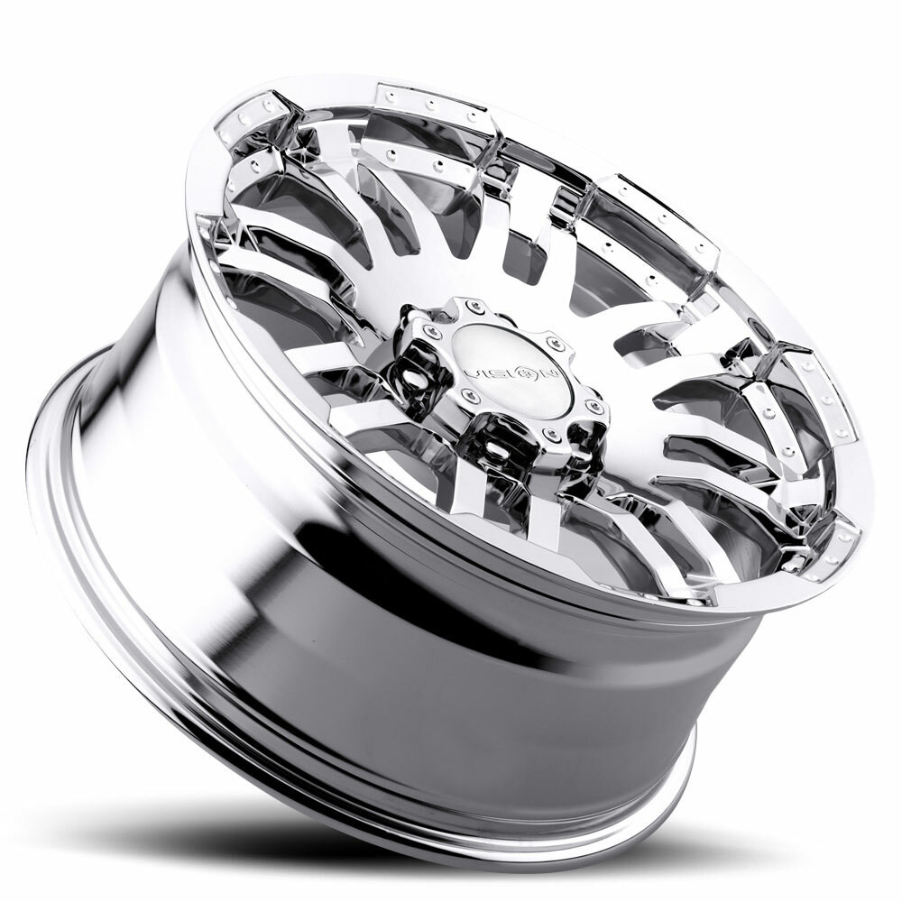 Set 4 16" Vision 375 Warrior Chrome 16x6.5 Wheels 6x130 45mm Rims