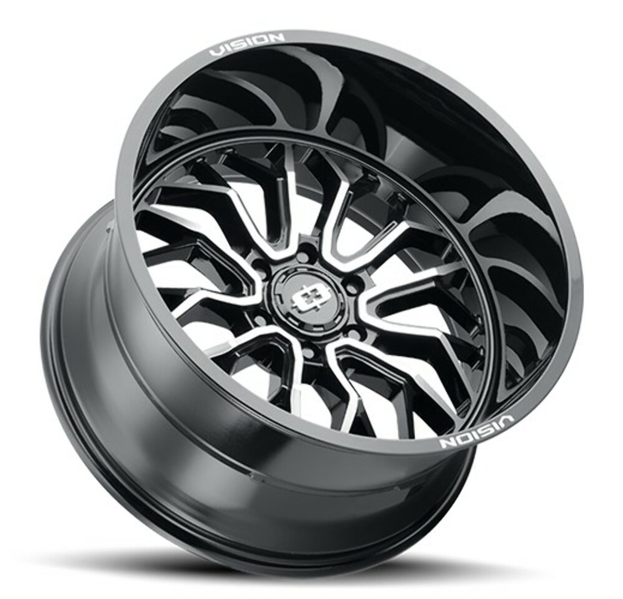 22" Vision Off-Road 402 Riot Gloss Black Machined Face Wheel 22x12 5x5.5 -51mm
