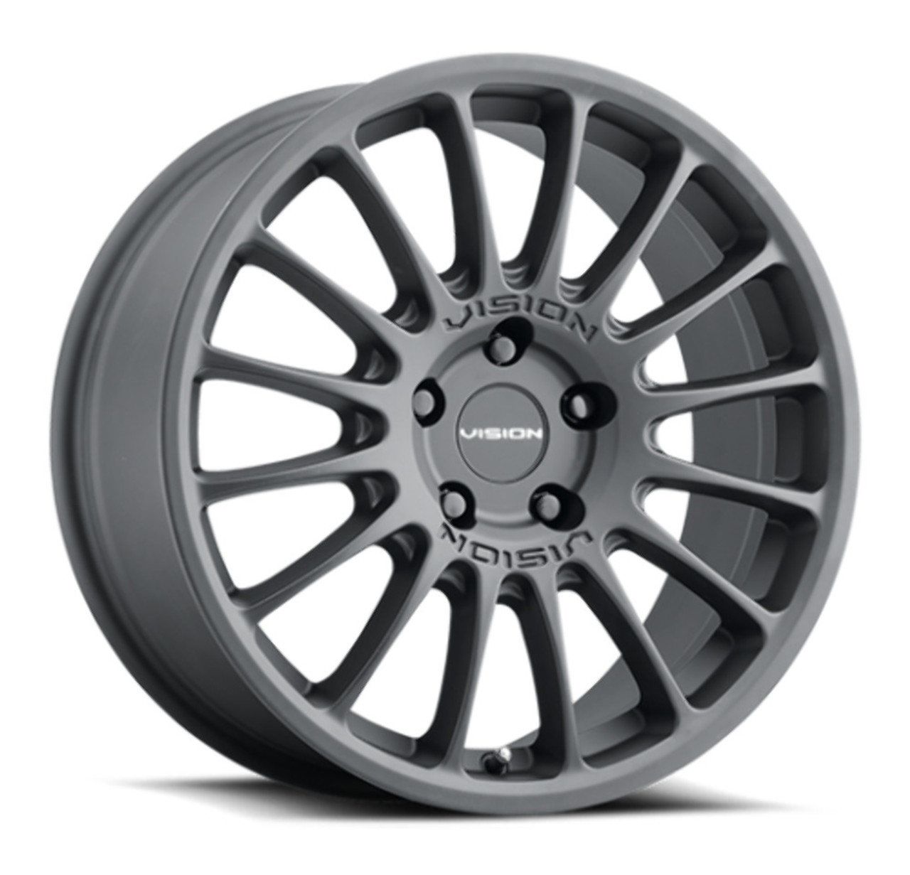 Set 4 17" Vision Street 477 Monaco Satin Black Wheels 17x8 5x115 Rims 38mm