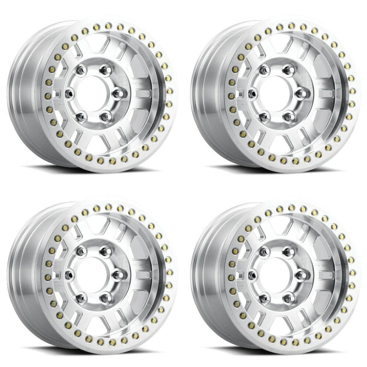 Set 4 17" Vision Off-Road 398COMP Manx Competition Machined 17x9.5 5x5.5  -18mm