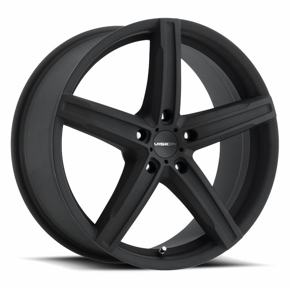 Set 4 15" Vision 469 Boost Satin Black 15x6.5 Wheels 4x100 38mm Rims