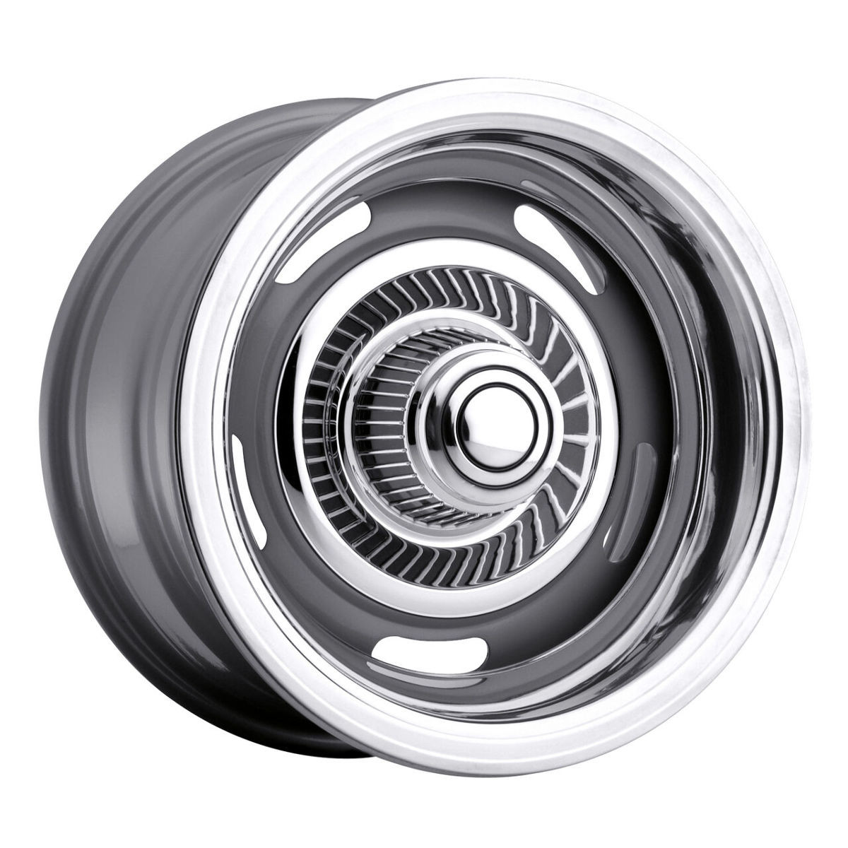 15" Vision 55 Rally Silver 15x4 Wheel 5x4.5 (5x114.3) 0mm Rim