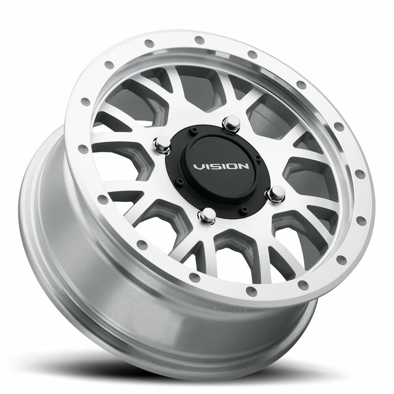 Set 4 15" Vision ATV GV8 Machined Wheels 15x6 4x156 Rims 12mm