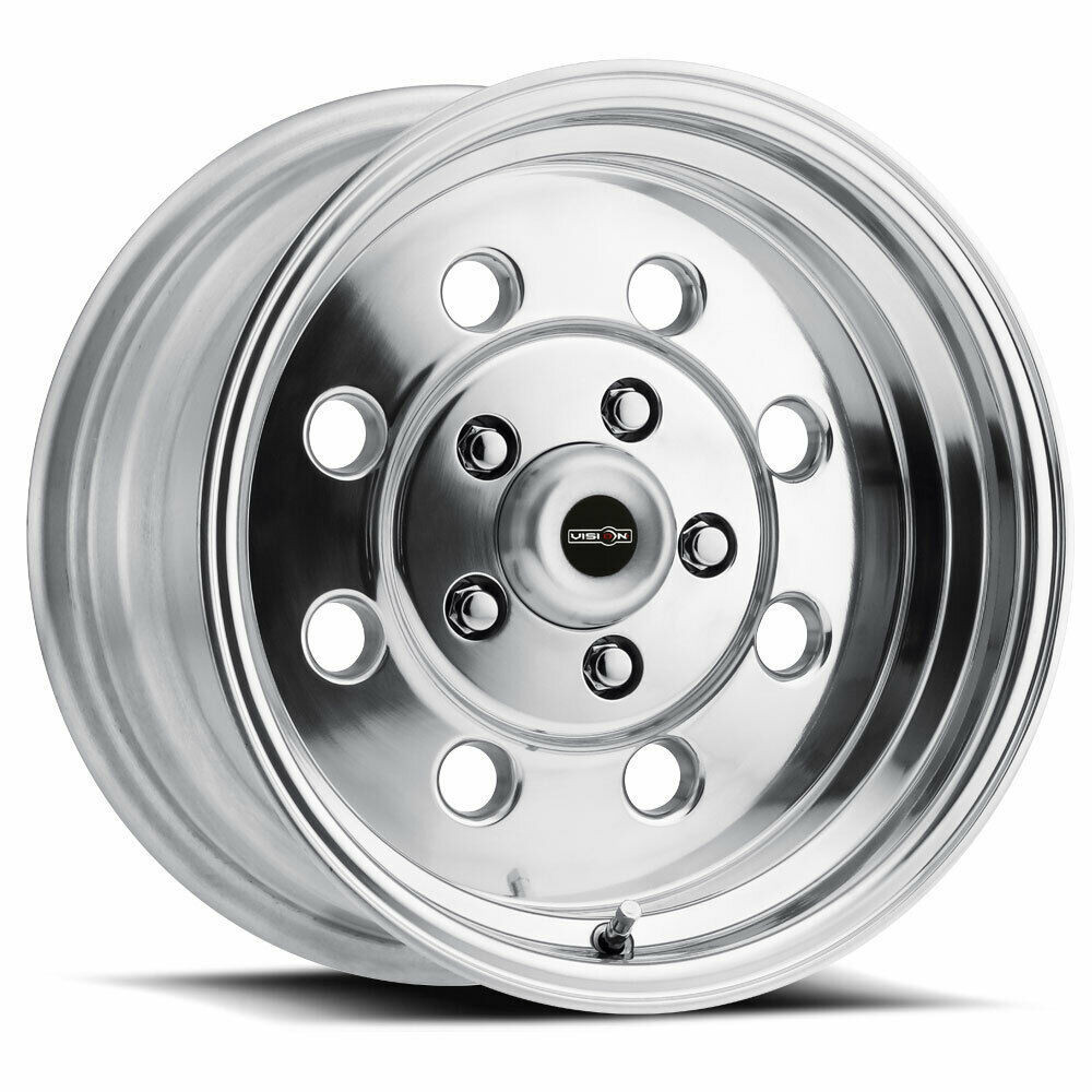 15" Vision American Muscle 531 Sport Lite Polished Wheel 15x10 5x4.5 Rim -25mm