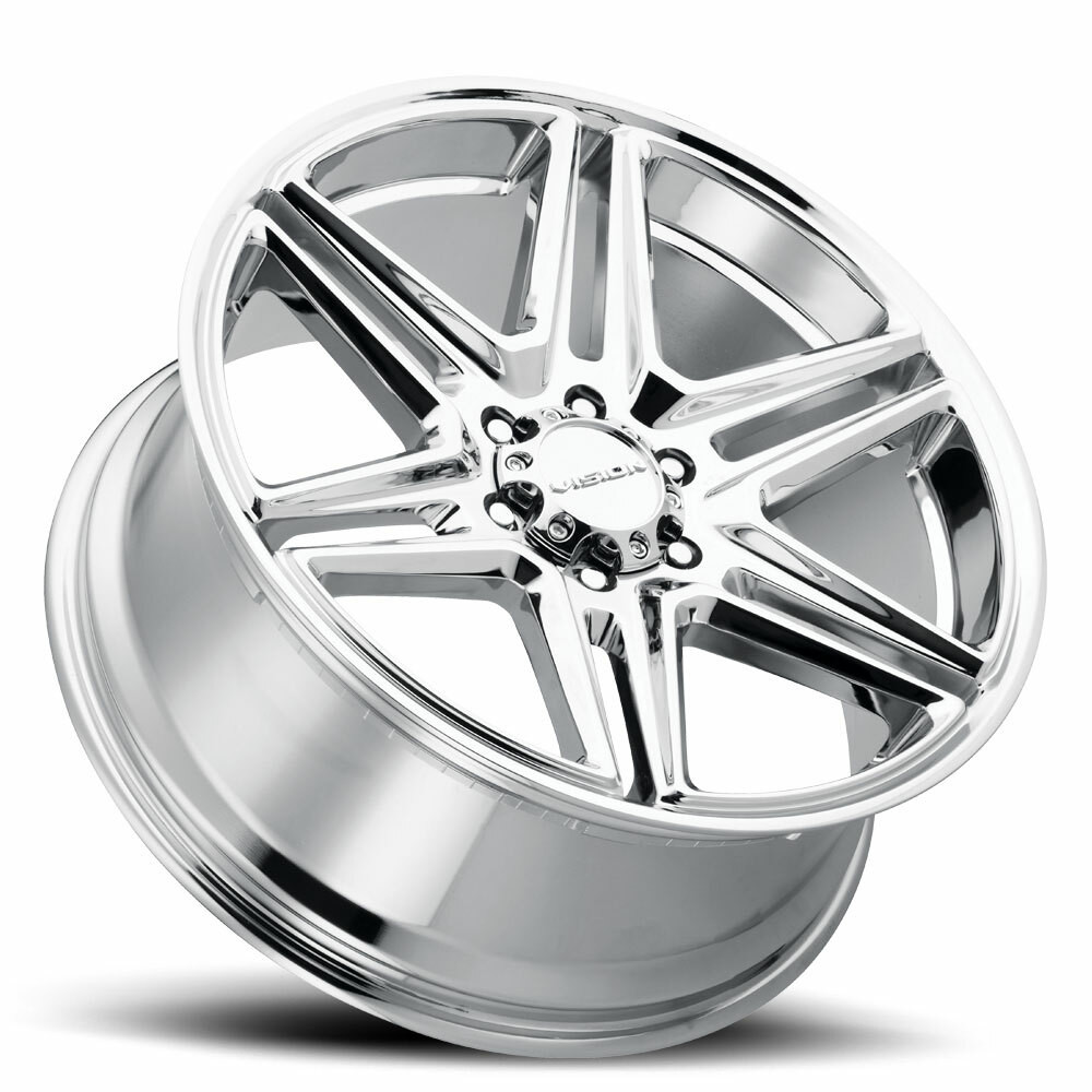Set 4 20" Vision 476 Wedge Chrome 20x9 Wheels 6x5.5 (6x139.7) 30mm Rims