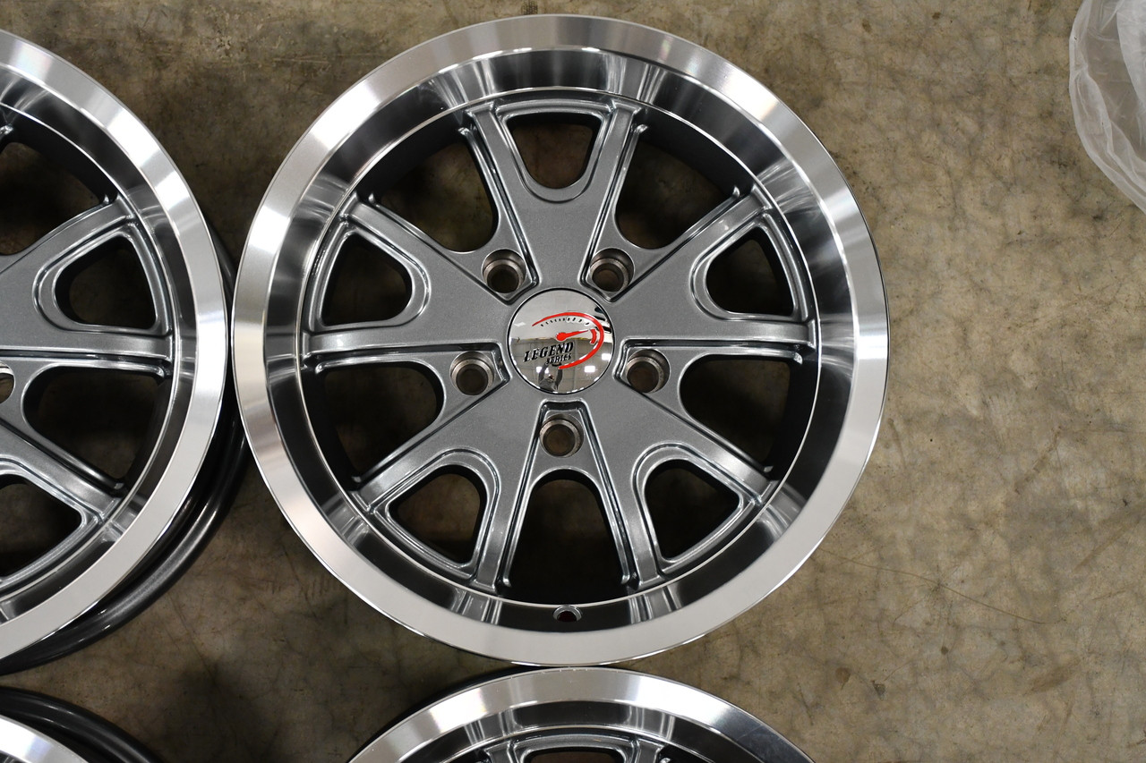18" Vision Muscle 143 Torque Gunmetal Machined Lip Wheel 18x8.5 5x4.5 Rim -6mm