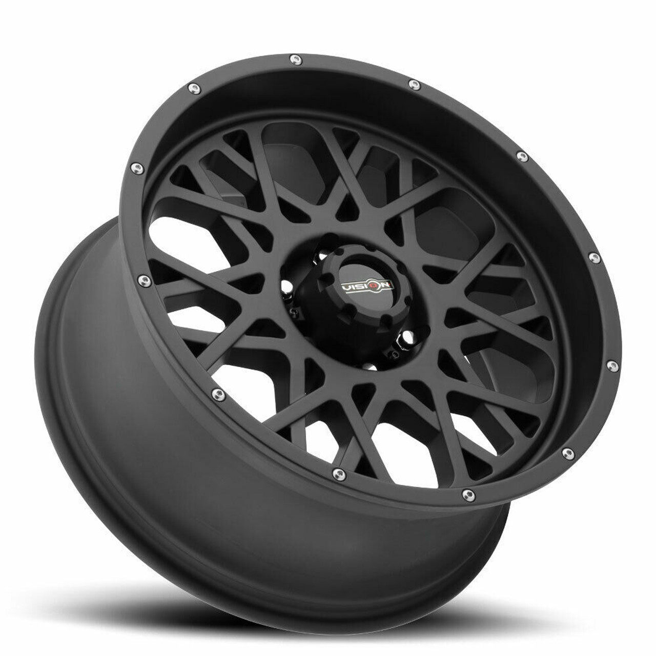 Set 4 20" Vision Off-Road 412 Rocker Satin Black Wheels 20x9 6x135 Rims 12mm