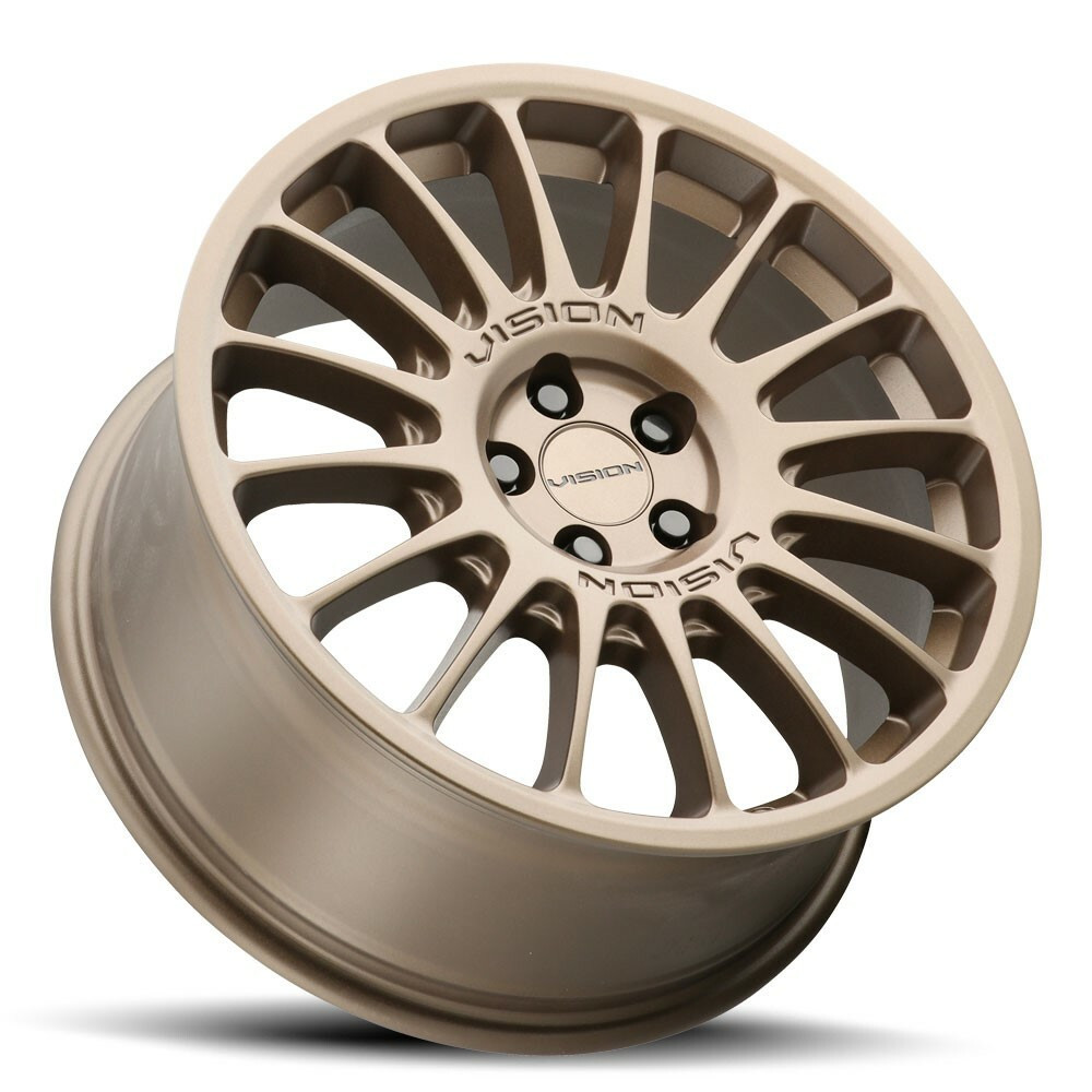 Set 4 17" Vision 477 Monaco Bronze 17x8 Wheels 5x4.25 (5x108) 38mm Rims