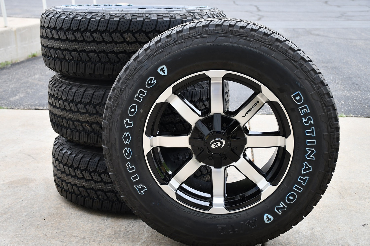 Set 4 16" Vision 413 Valor Gloss Black Machined Face 16x6.5 Wheels 5x130 45mm Rims