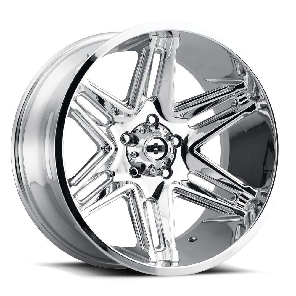 Set 4 20" Vision Off-Road 363 Razor Chrome Wheels 20x10 6x5.5 Lifted Rims -25mm