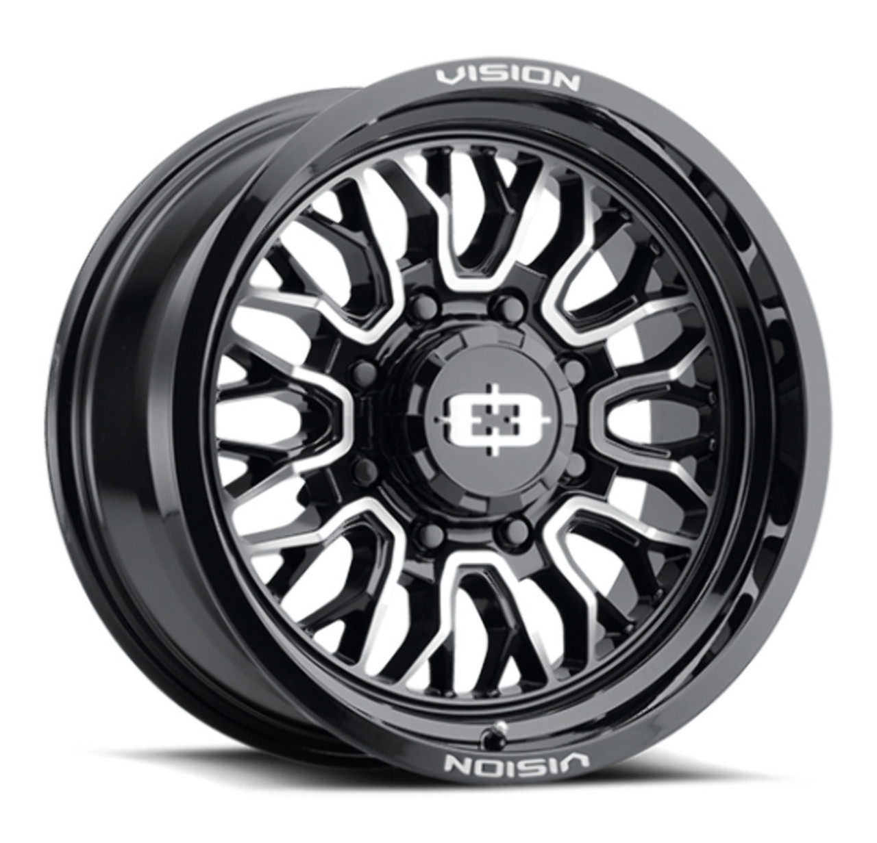 Set 4 20" Vision 402 Riot Gloss Black Machined Face Wheels 20x12 8x180 Rim -51mm Set 4 20" Vision 402 Riot Gloss Black Machined Face Wheels 20x12 8x180 Rim -51mm