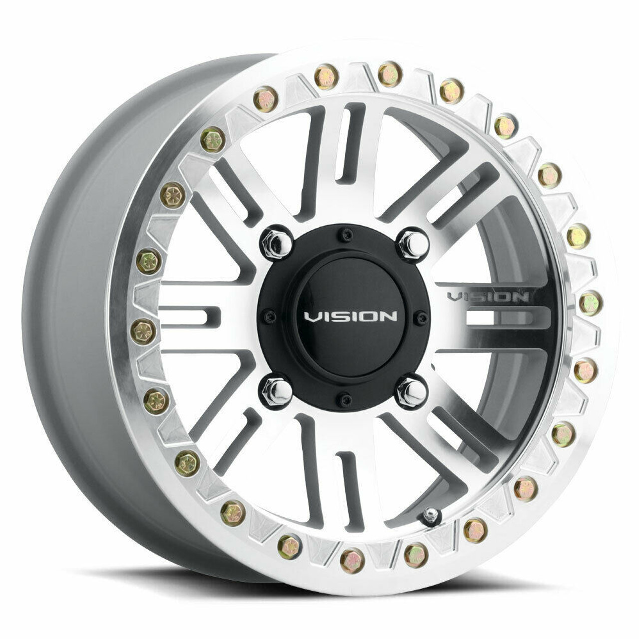 Set 4 14" Vision ATV 356 Manx 2 Beadlock Machined Wheels 14x7 4x110 13mm Rims