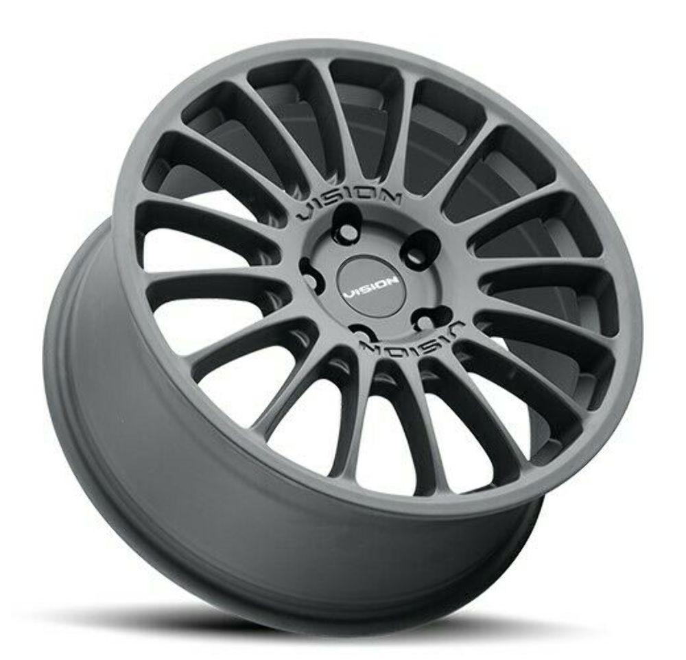 Set 4 20" Vision 477 Monaco Satin Black 20x8.5 Wheels 5x120 35mm Rims