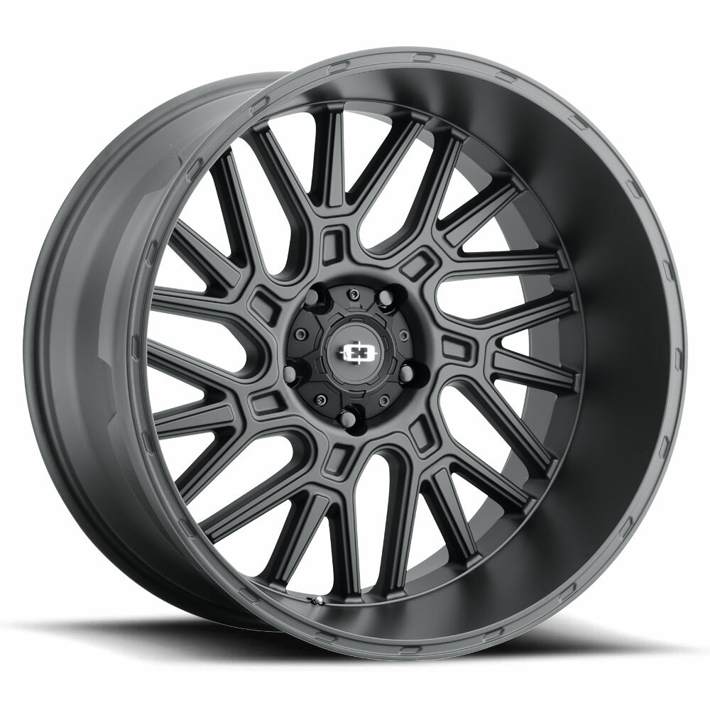 Set 4 20" Vision 404 Brawl Satin Black 20x9 Wheels 5x5.5 (5x139.7) 12mm Rims