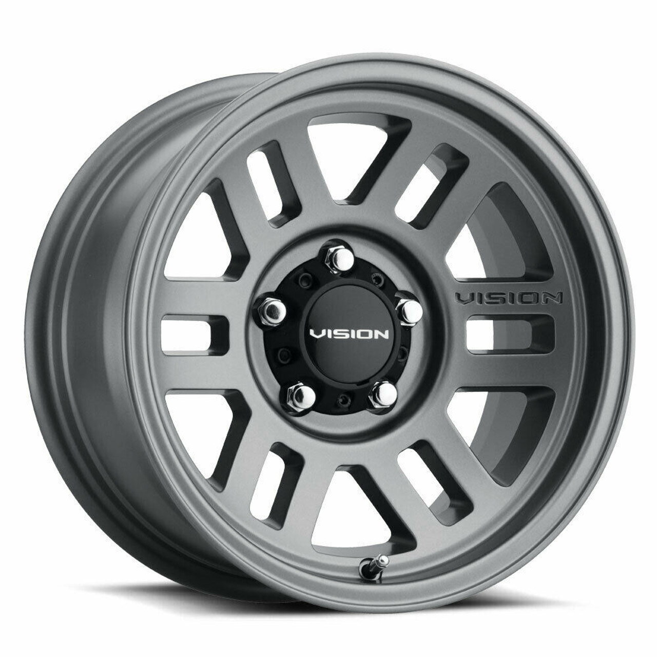 Set 4 17" Vision Off-Road 355 Manx 2 Overland Satin Grey Wheels 17x9 8x6.5 12mm