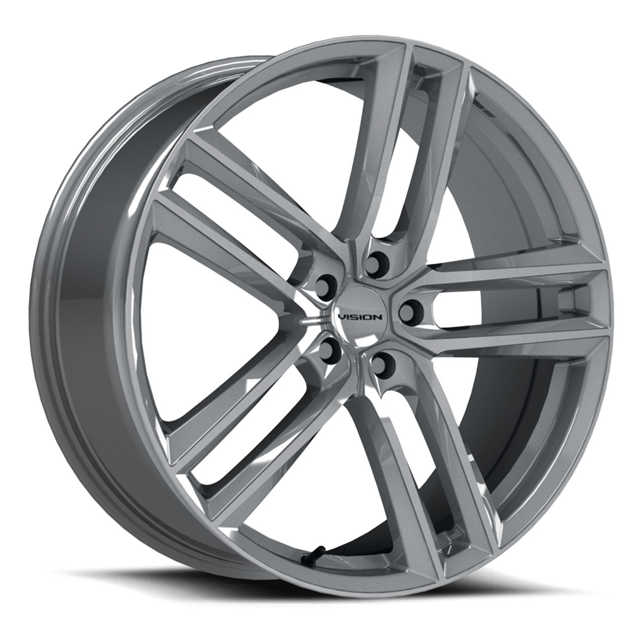 Set 4 20" Vision Street 475 Clutch Hyper Silver Wheels 20x9 5x4.5 Rims 38mm