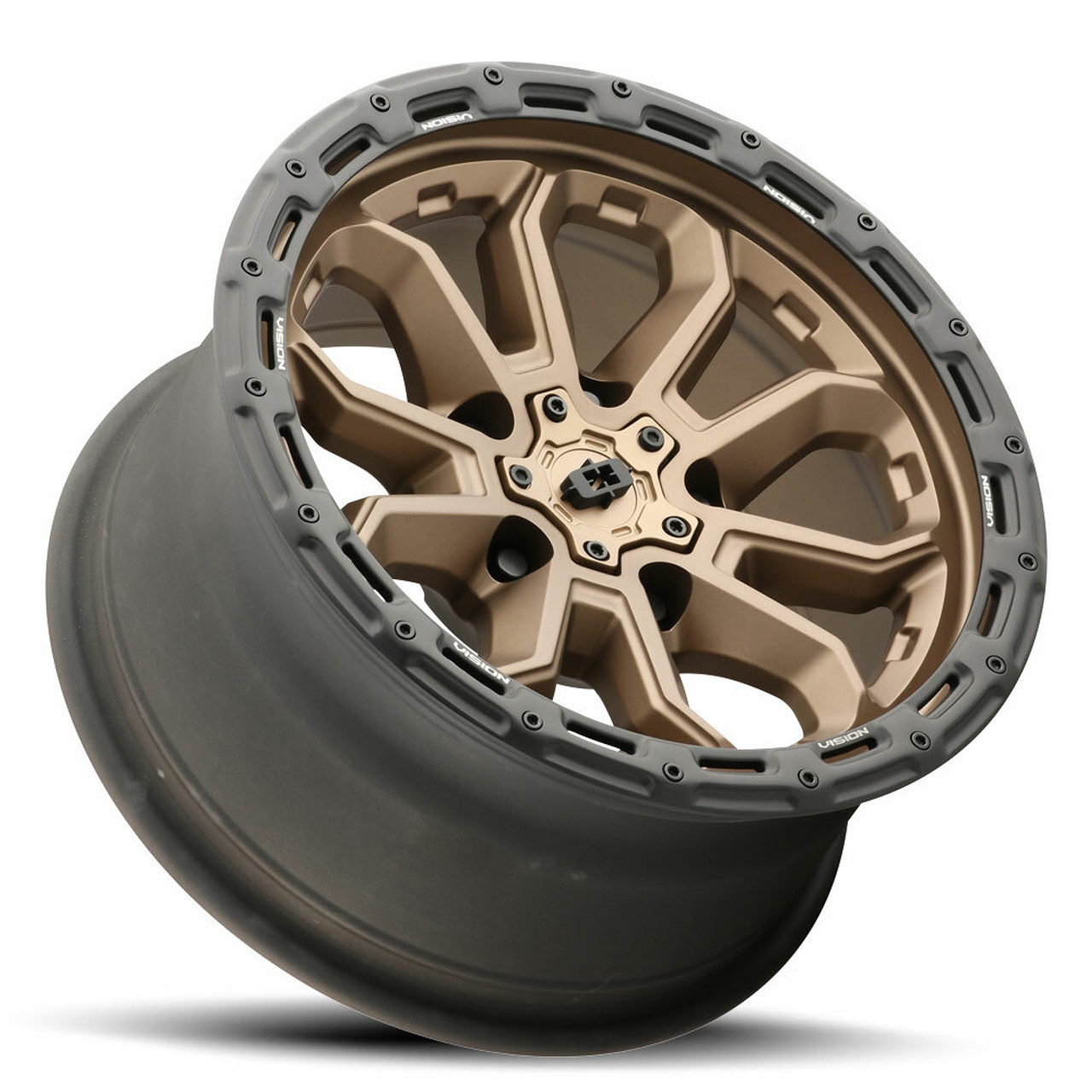Set 4 16" Vision 405 Korupt Satin Bronze 16x8 Wheels 5x5.5 (5x139.7) 0mm Rims