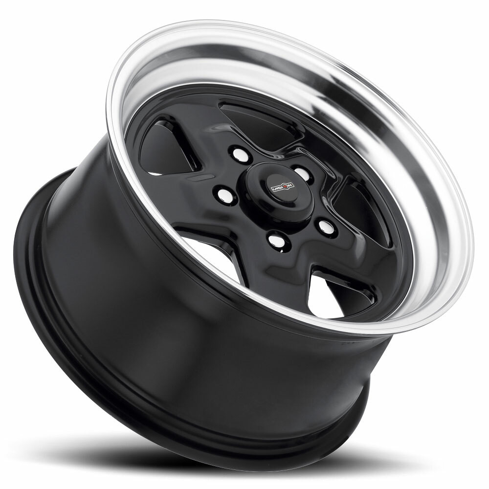 15" Vision 521 Nitro Gloss Black Machined Lip 15x10 Wheel 5x4.75 (5x120.65) 0mm Rim