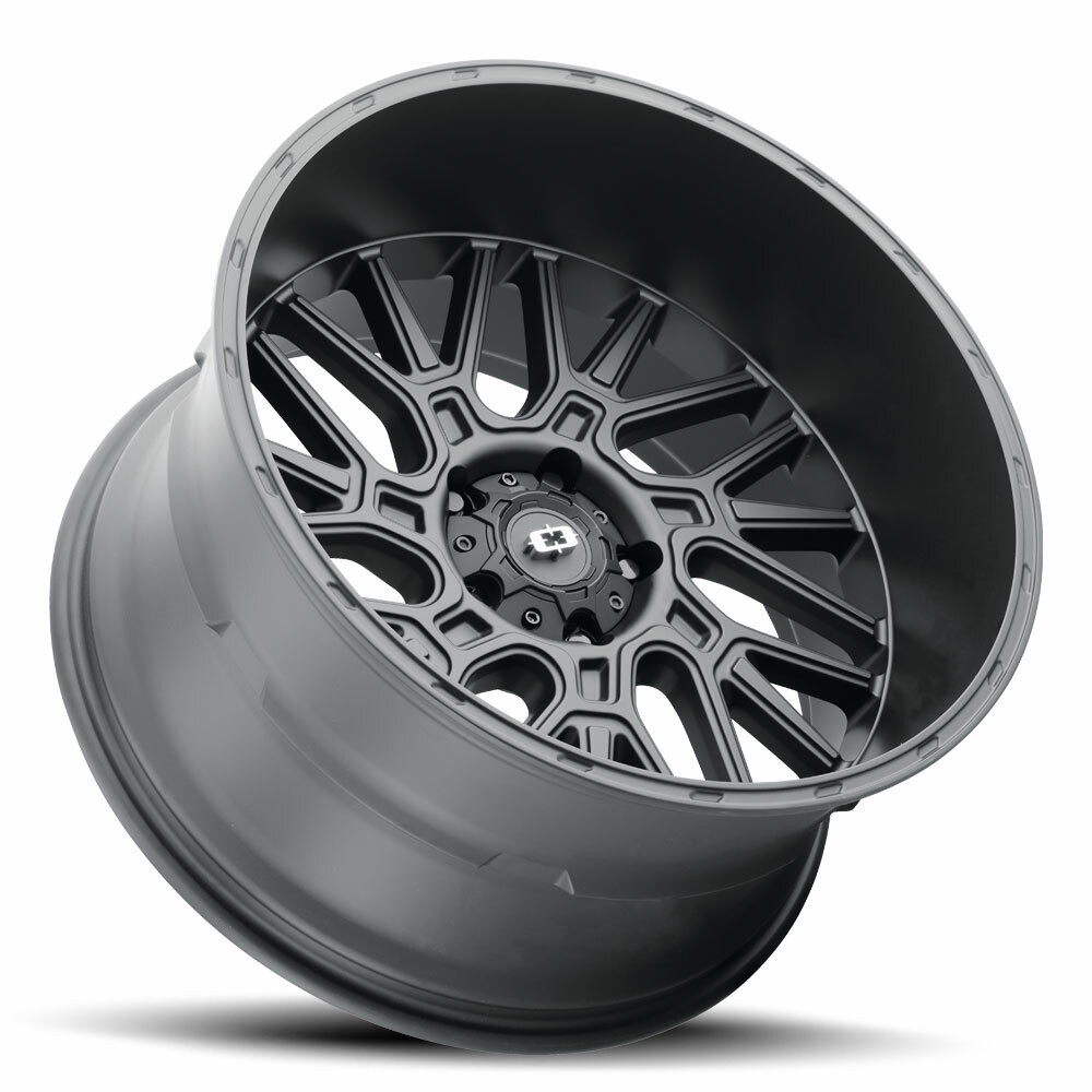 Set 4 20" Vision Off-Road 404 Brawl Satin Black Wheels 20x9 5x150 Rims 12mm