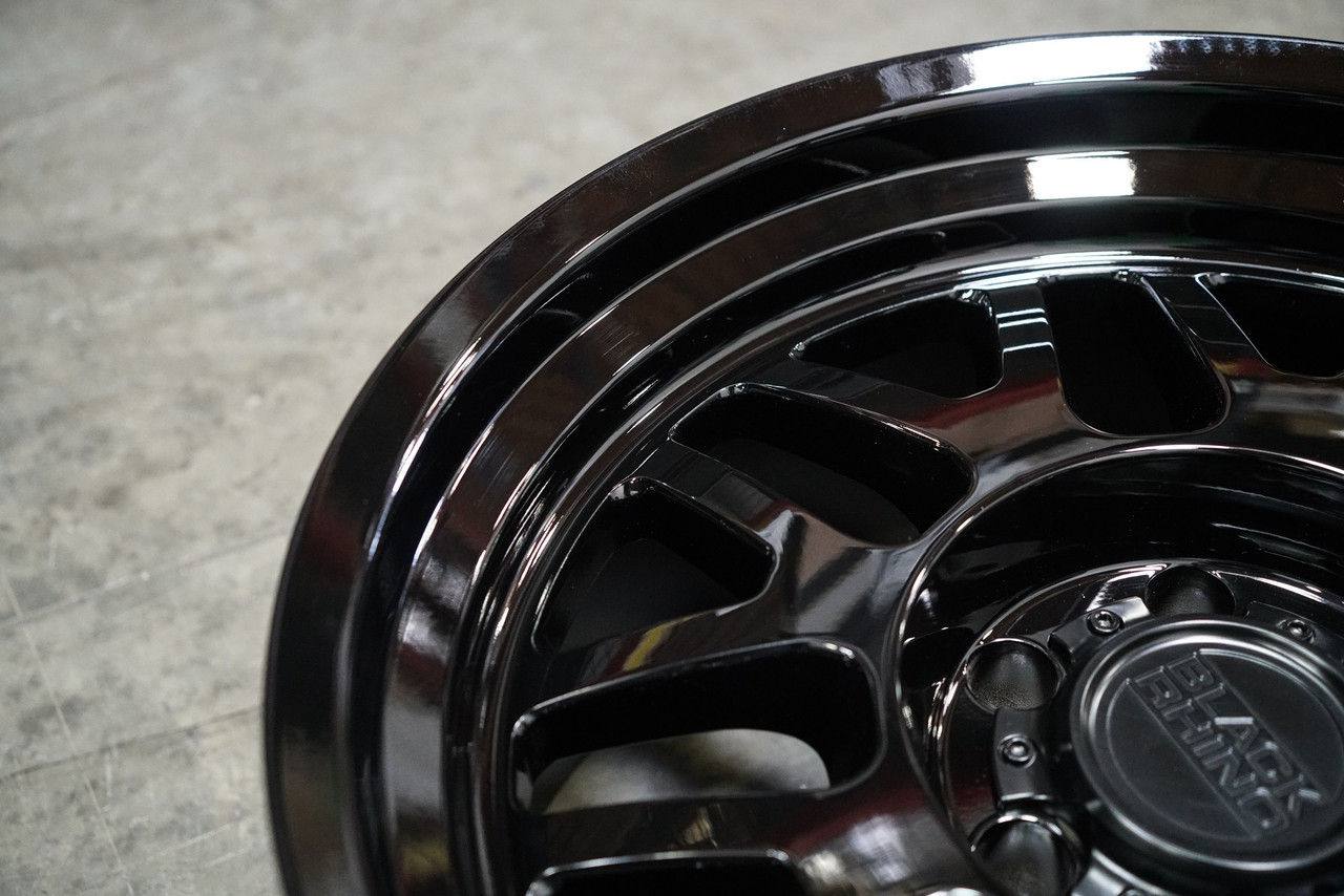 Black Rhino Delta 17x9.5 6x5.5 Gloss Black Wheel 17" -18mm Rim