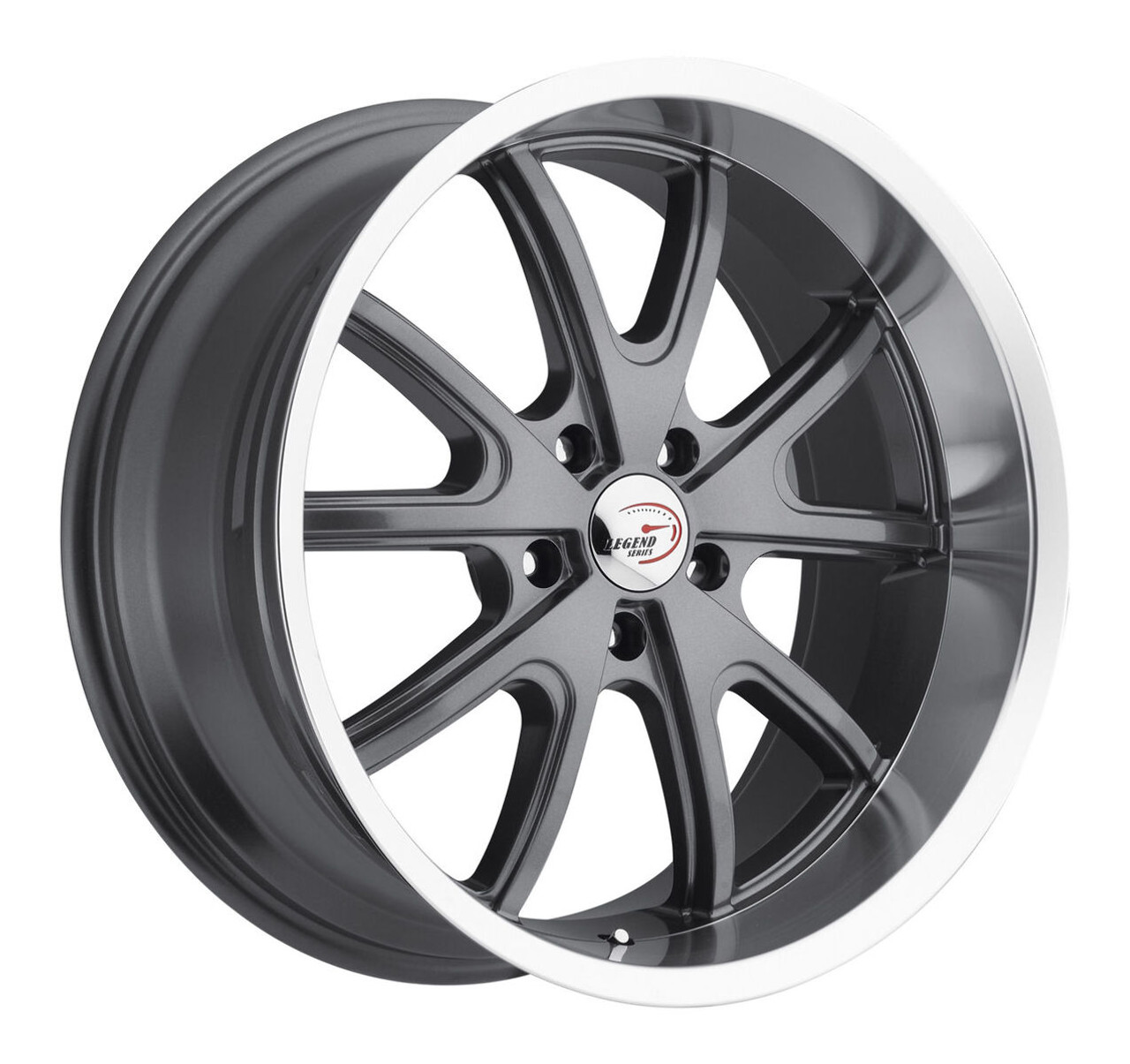 Set 4 20" Vision Muscle 143 Torque Gunmetal Machined Lip Wheels 20x8.5 5x5 10mm