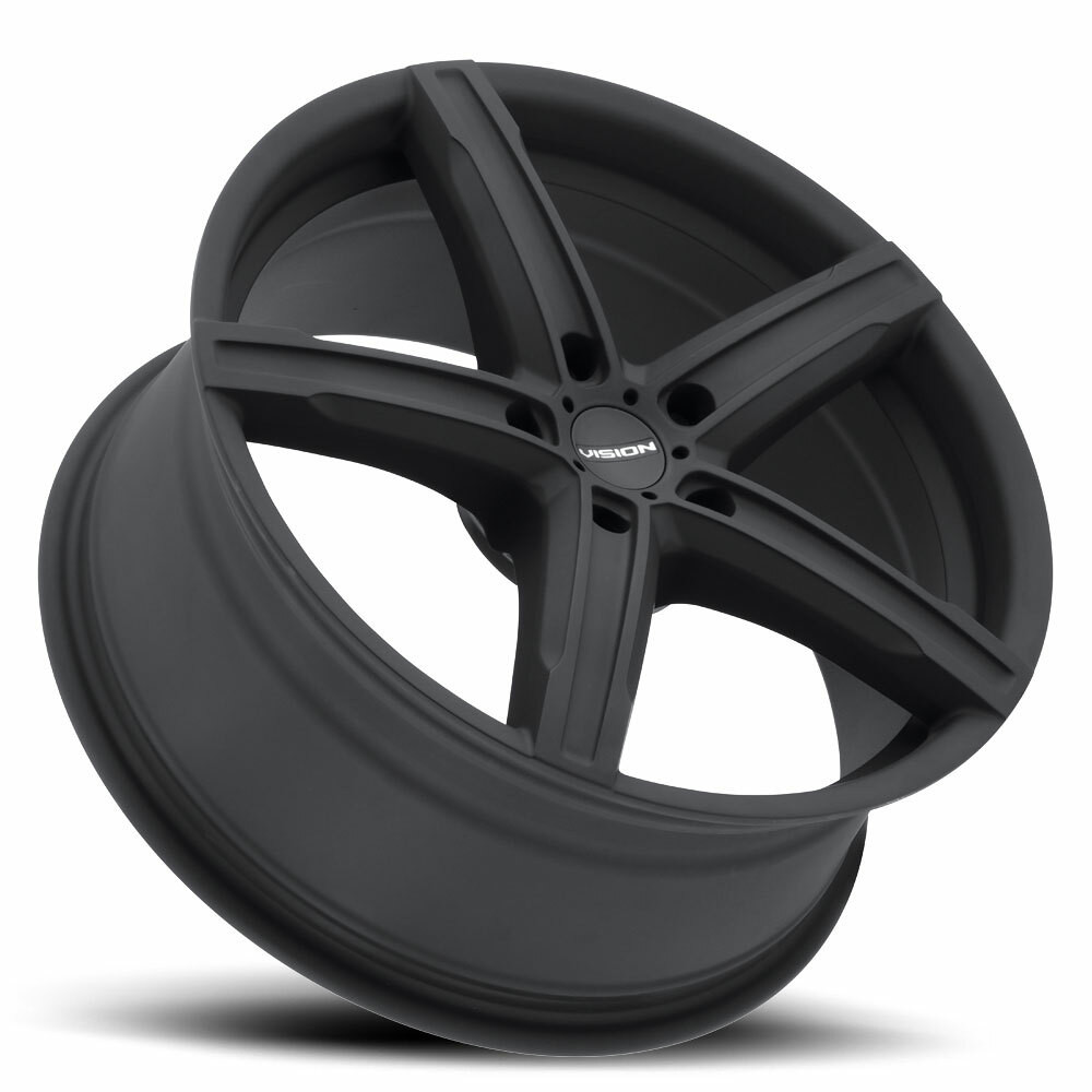 Set 4 16" Vision Street 469 Boost Satin Black Wheels 16x7 5x112 38mm Rims