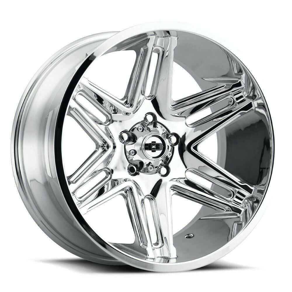 Set 4 22" Vision Off-Road 363 Razor Chrome Wheels 22x12 6x5.5 Lifted Rims -51mm