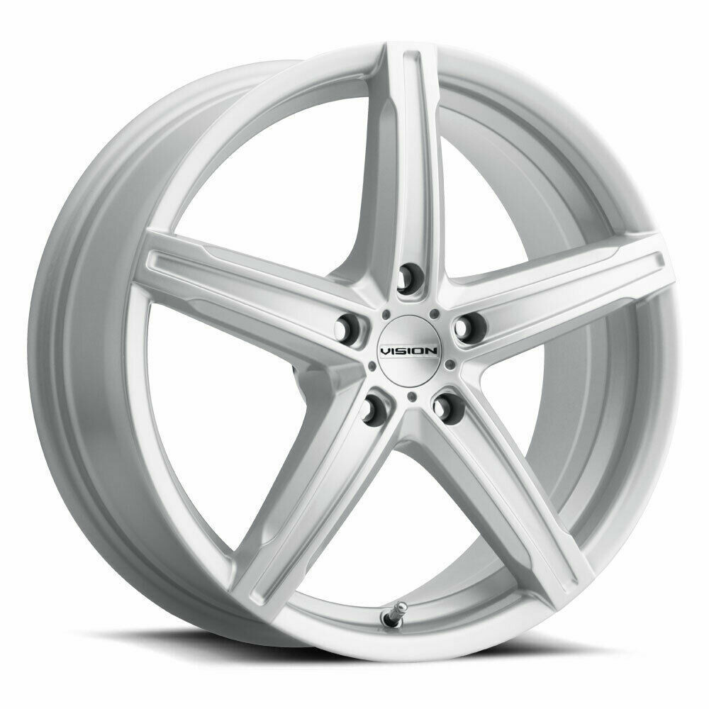 Set 4 17" Vision Street 469 Boost Silver Wheels 17x8 5x4.5 (5x114.3) 38mm Rims