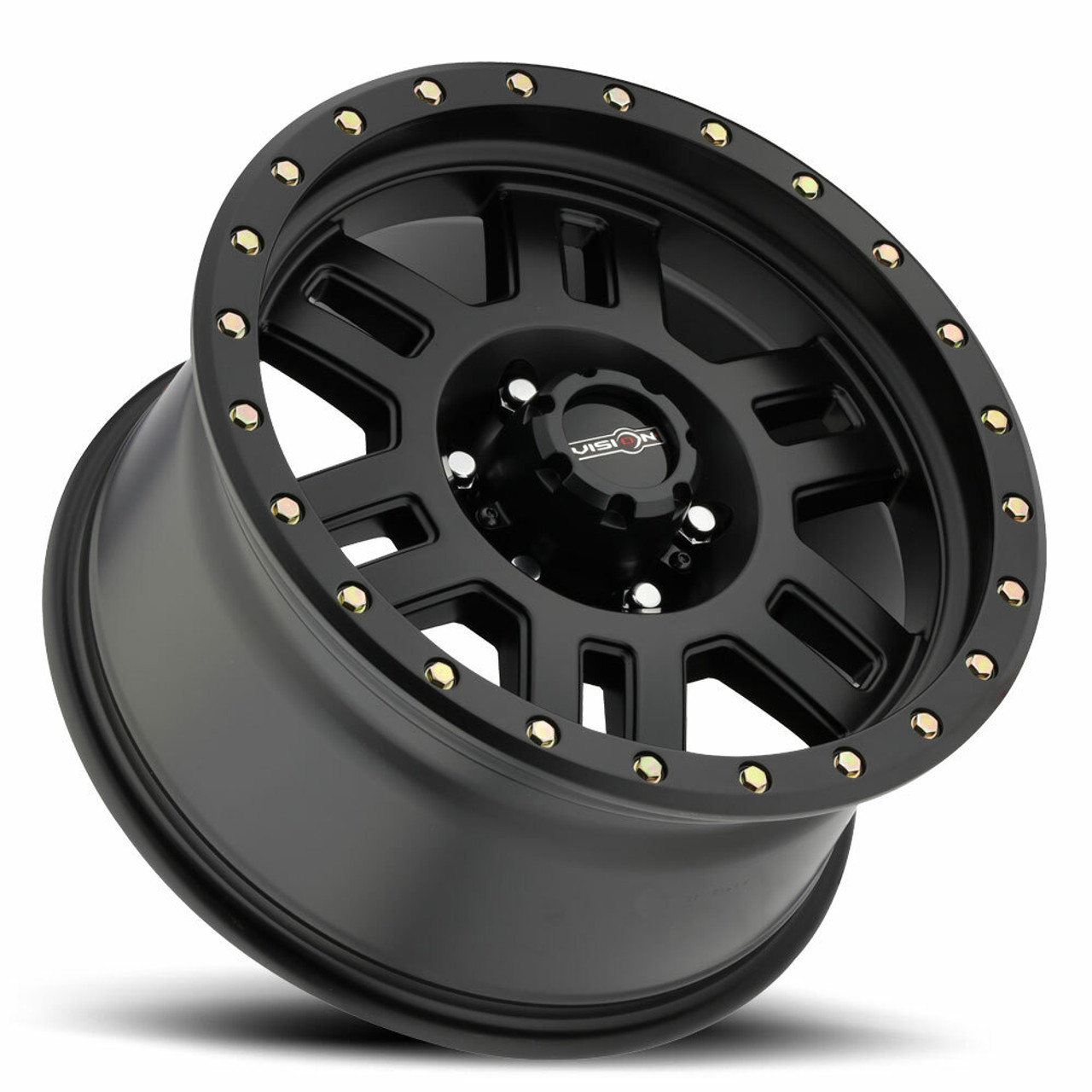 Set 4 17" Vision Off-Road 398 Manx Matte Black Wheels 17x8.5 5x5.5 Rims 0mm