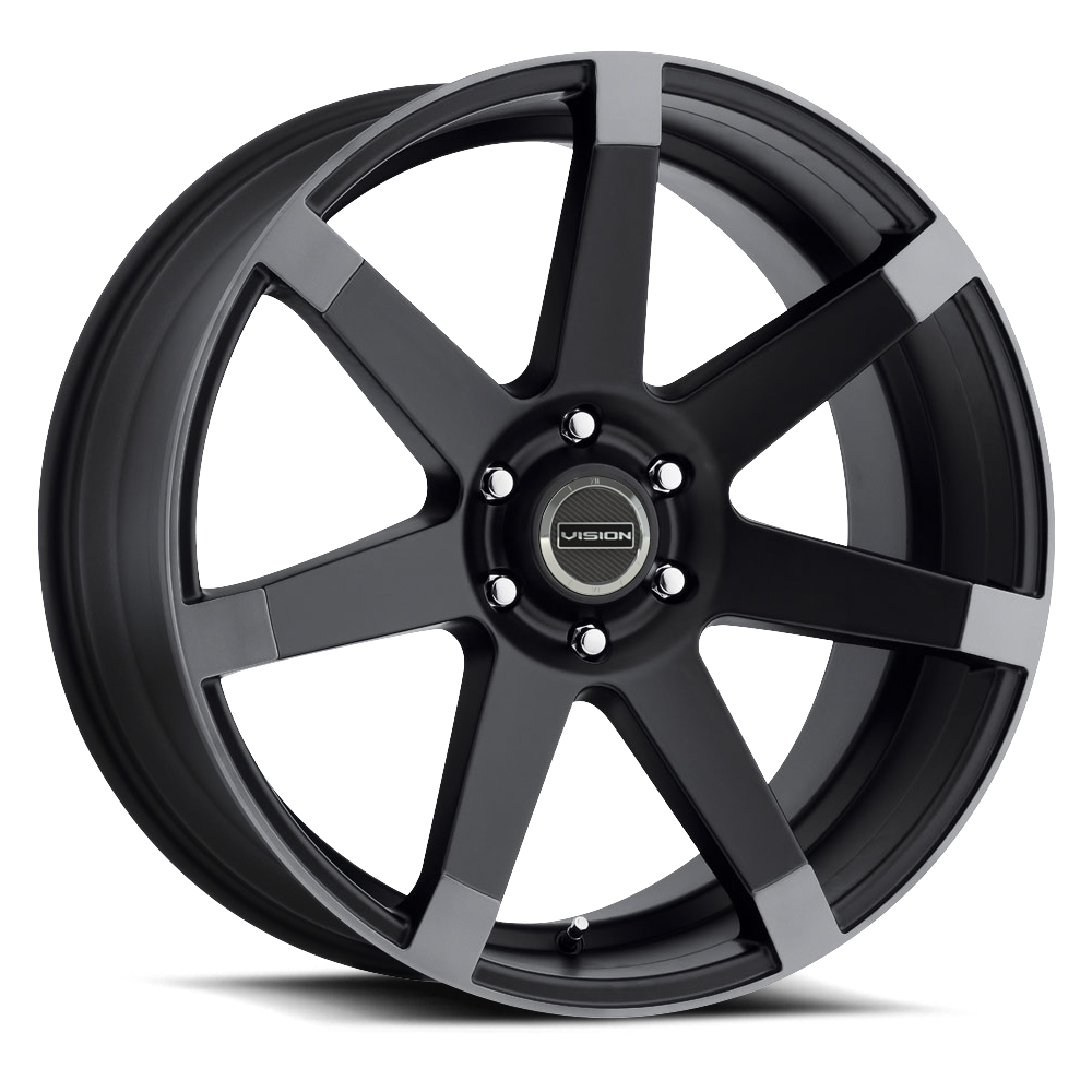 Set 4 22" Vision Street 9042 Sultan Black w\Anthracite Wheels 22x9.5 6x135  25mm