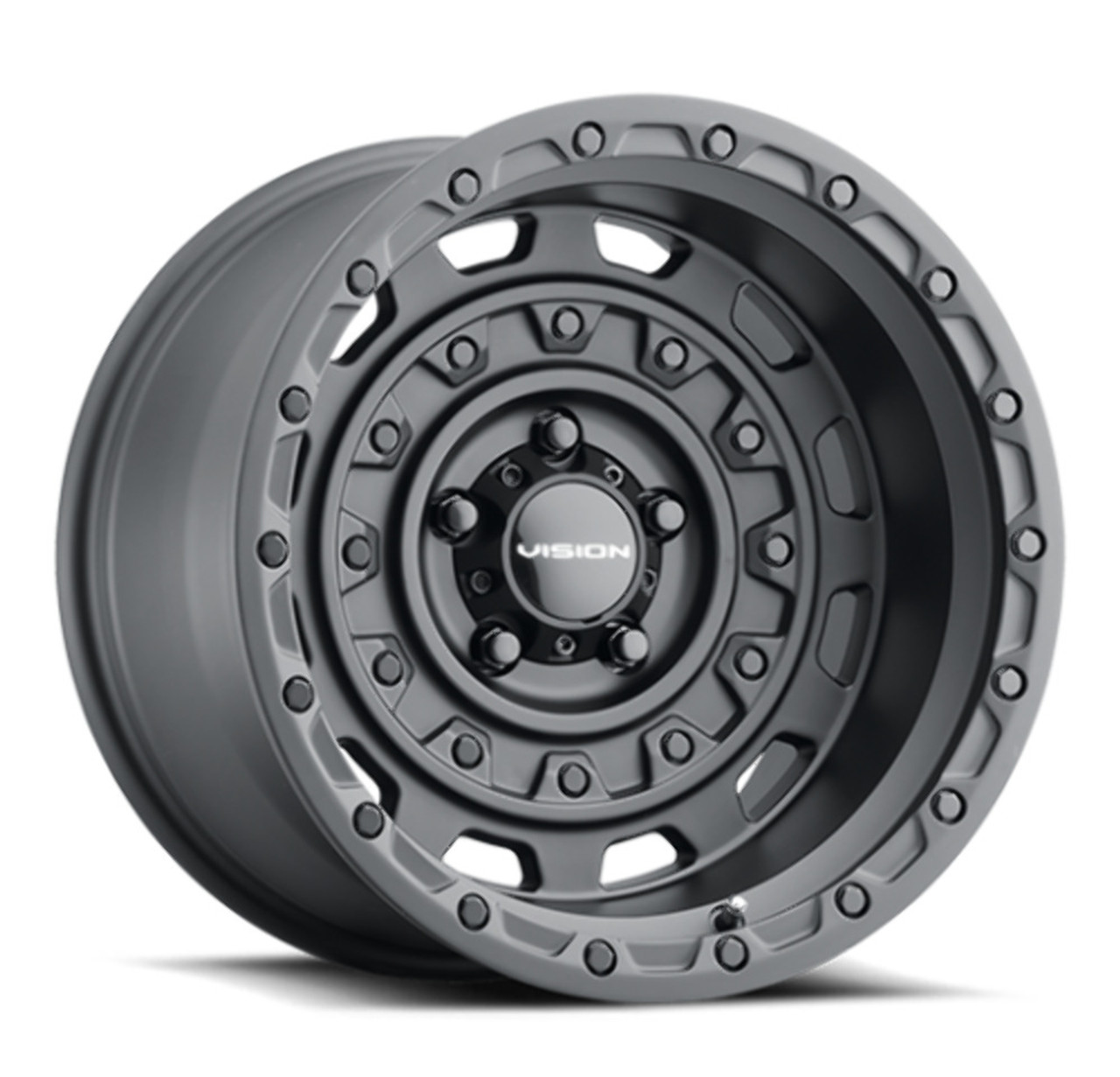 Set 4 20" Vision Off-Road 403 Tactical Satin Black Wheels 20x9.5 5x5 Rims -18mm