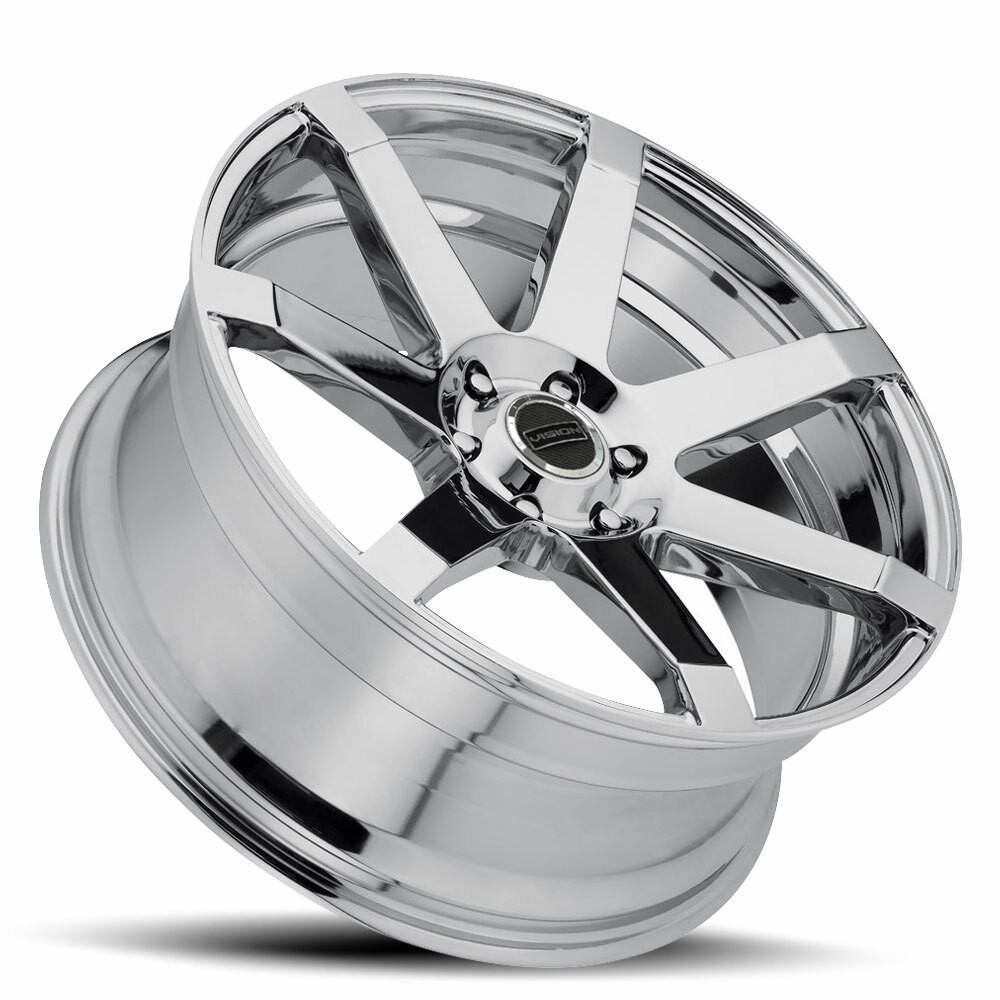 Set 4 17" Vision 9042V Chrome 17x8 Wheels 6x5 (6x127) 30mm Rims