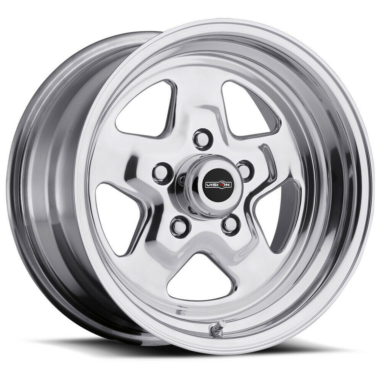 Set 4 15" Vision American Muscle 521H Nitro Polished Wheel 15x10 5x4.5 Rims 25mm