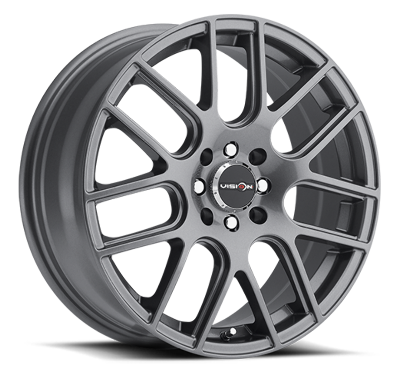 Set 4 15" Vision Street 426H Cross Gunmetal Wheels 15x6.5 5x112 Rims 38mm
