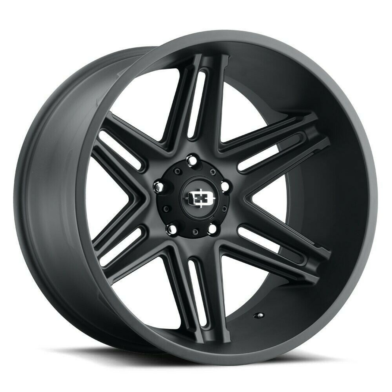 Set 4 24" Vision Off-Road 363 Razor Satin Black Wheels 24x12 8x170 Rims -51mm