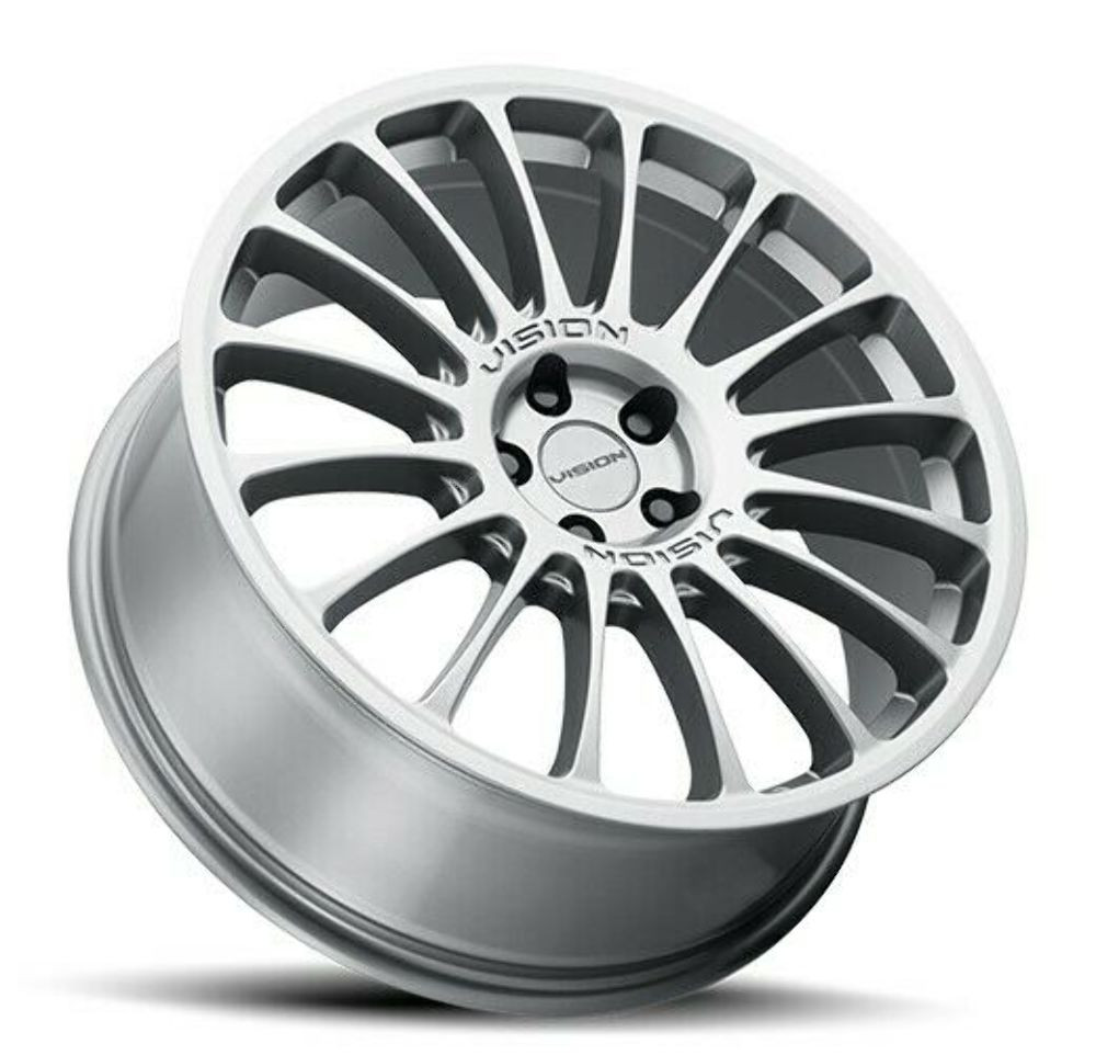 Set 4 18" Vision Street 477 Monaco Graphite Wheels 18x8 5x100 Rims 38mm