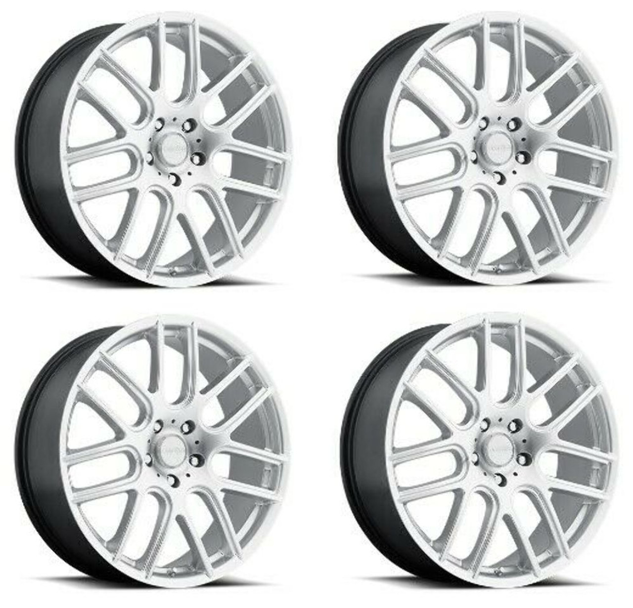 Set 4 18" Vision Street 426H Cross Hyper Silver Wheels 18x8 5x110 Rims 20mm