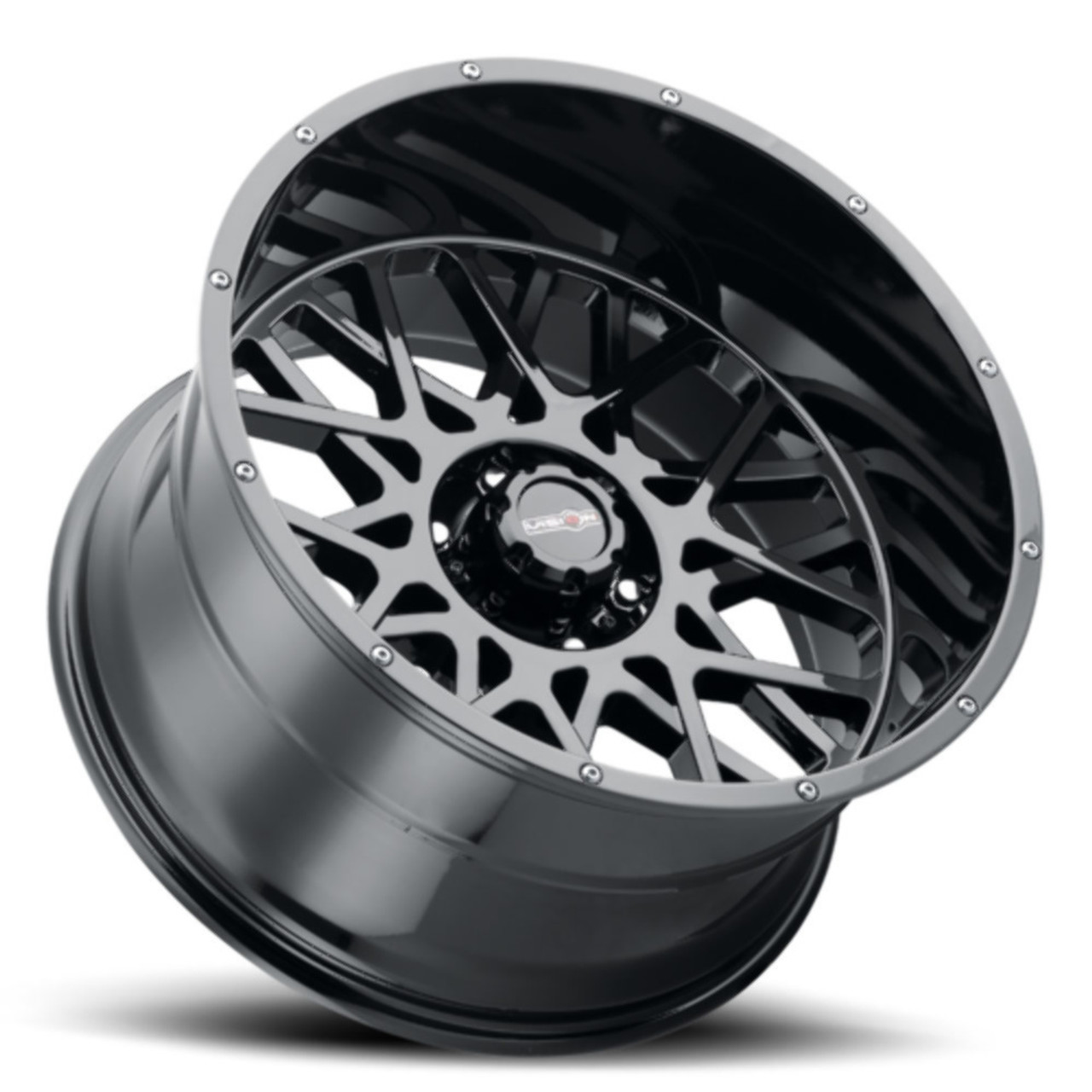 20" Vision Off-Road 412 Rocker Gloss Black Wheel 20x10 8x170 For Ford Rim -25mm
