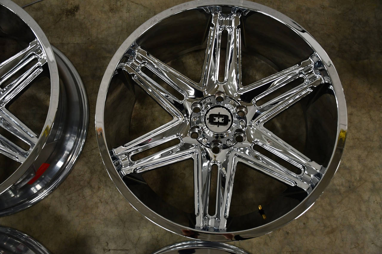 20" Vision Off-Road 363 Razor Chrome Wheel 20x12 8x6.5 -51mm For Chevy GMC Ram