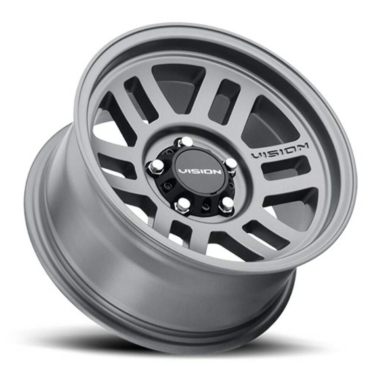 Set 4 16" Vision Off-Road 355 Manx 2 Overland Satin Grey Wheels 16x8 8x6.5 0mm