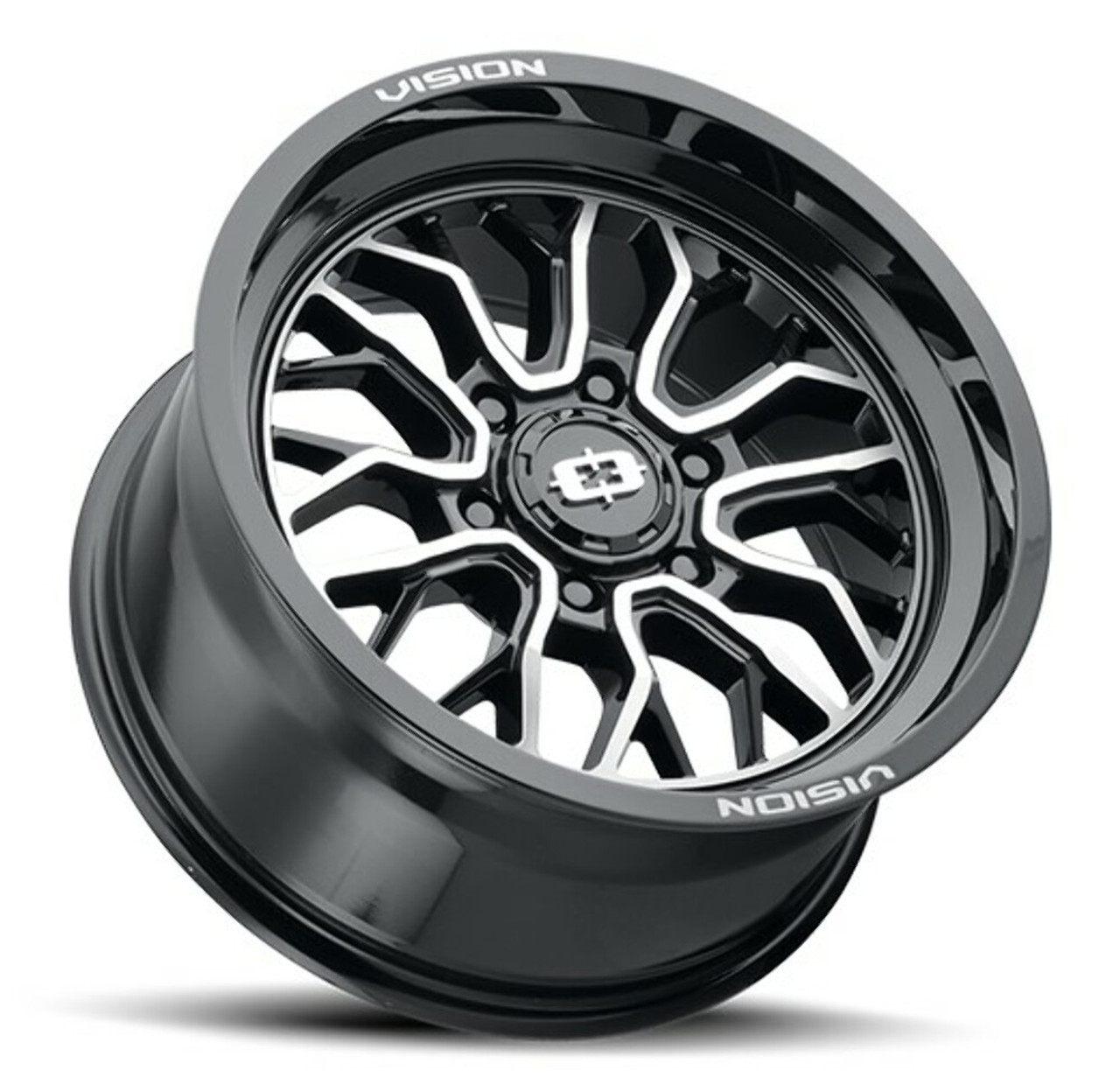 20" Vision Off-Road 402 Riot Gloss Black Machined Face Wheel 20x10 5x5.5 -25mm