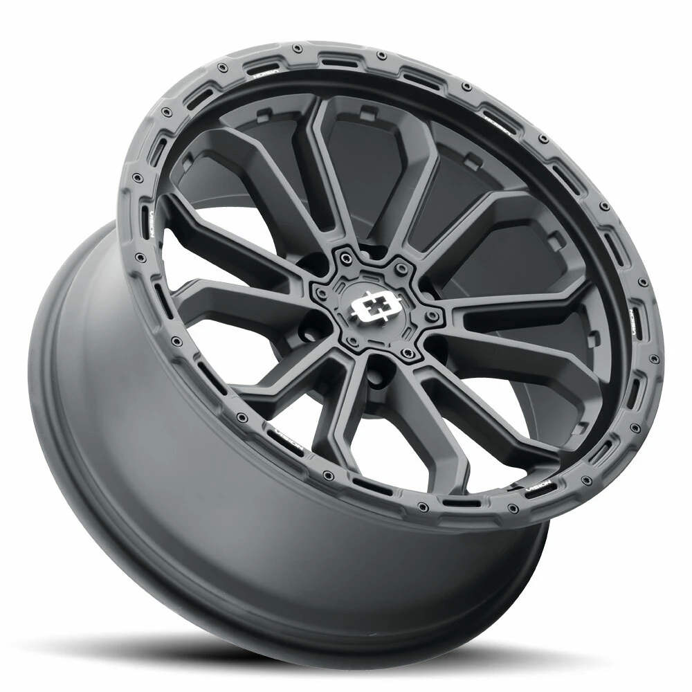 Set 4 18" Vision Off-Road 405 Korupt Satin Black Wheels 18x9 8x6.5 Rims 12mm