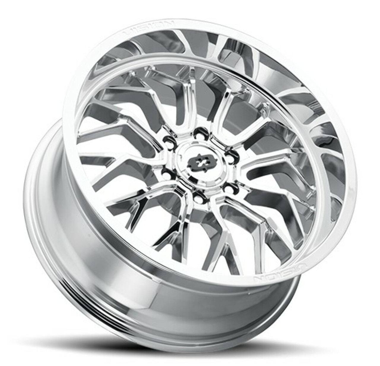 Set 4 20" Vision Off-Road 402 Riot Chrome Wheels 20x9 8x6.5 Truck Rims 12mm