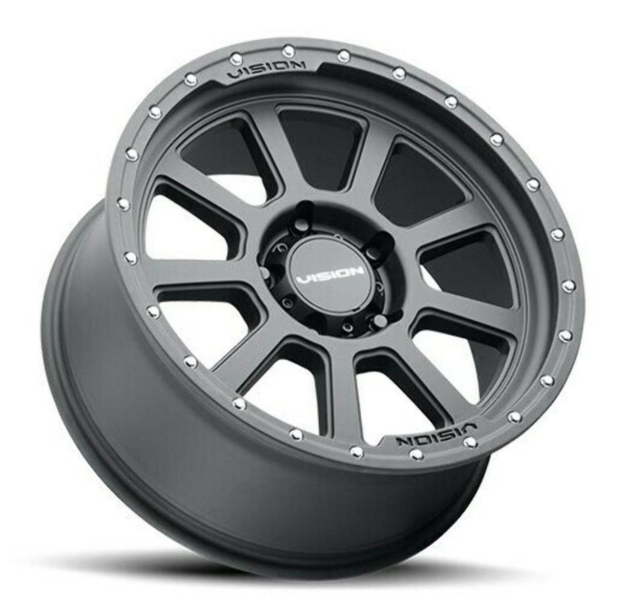 Set 4 17" Vision Off-Road 350 Ojos Satin Black Wheels 17x9 5x150 Truck Rims 12mm Set 4 17" Vision Off-Road 350 Ojos Satin Black Wheels 17x9 5x150 Truck Rims 12mm